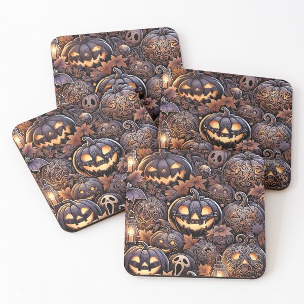 Item preview, Spooky Pumpkin Glow Pattern designed and sold by Belarte.shop.