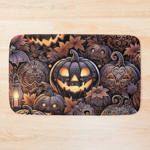 Item preview, Spooky Pumpkin Glow Pattern designed and sold by Belarte.shop.