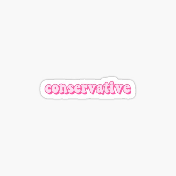 Item preview, Retro Pink Conservative Political Sticker  designed and sold by on-brand.