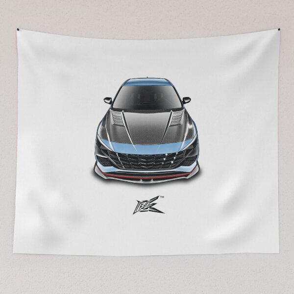 Item preview, hyundai elantra N blue carbon hood  designed and sold by NaquashM.