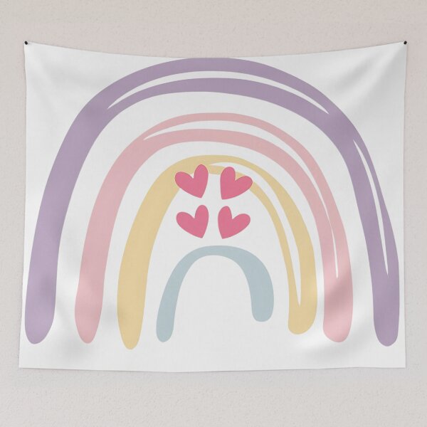 Item preview, Rainbow with Heart Pastel Colors designed and sold by Noertz.