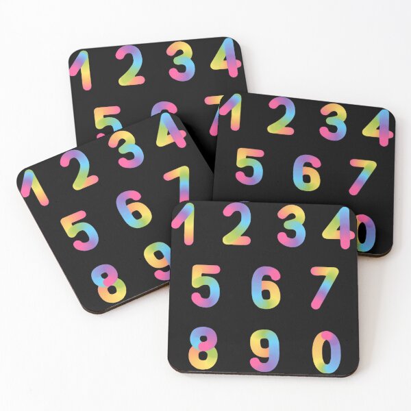 Item preview, Rainbow font, Numbers sticker pack designed and sold by Numbers-Art.