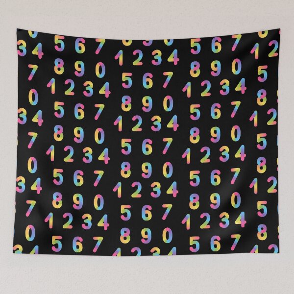 Item preview, Rainbow font, Numbers sticker pack designed and sold by Numbers-Art.