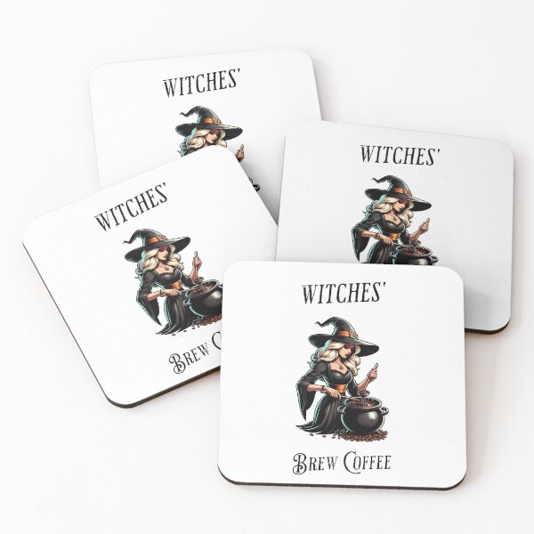 Item preview, Witch brews coffee in cauldron Halloween magic caffeine designed and sold by Bouldershop.