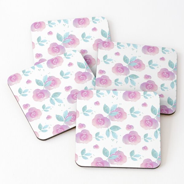 Item preview, Watercolor flower, Pink-turquoise Rose designed and sold by Alex  Blud.