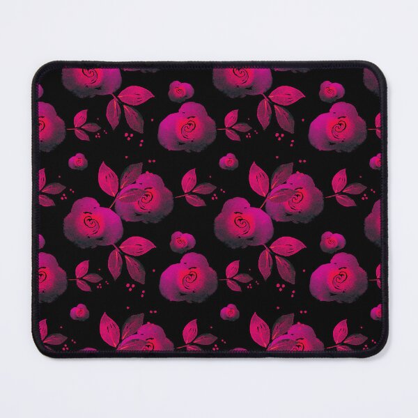Item preview, Watercolor flower, Pink on black background designed and sold by Alex Blud.