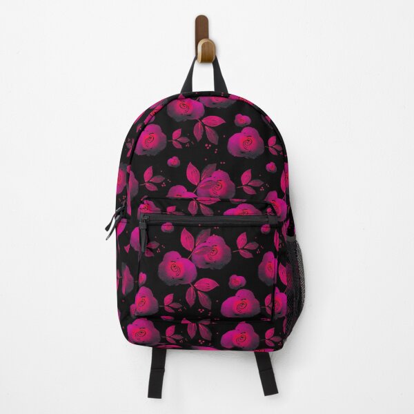 Item preview, Watercolor flower, Pink on black background designed and sold by Alex Blud.