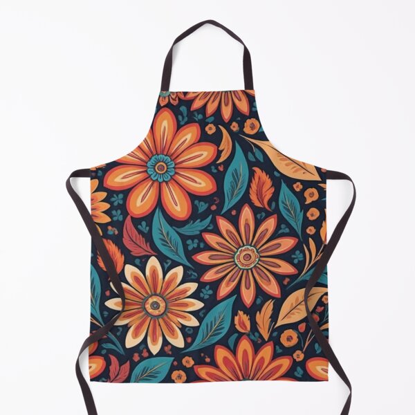 Item preview, Vibrant and intricate floral pattern set against a dark background designed and sold by WildHeart07.