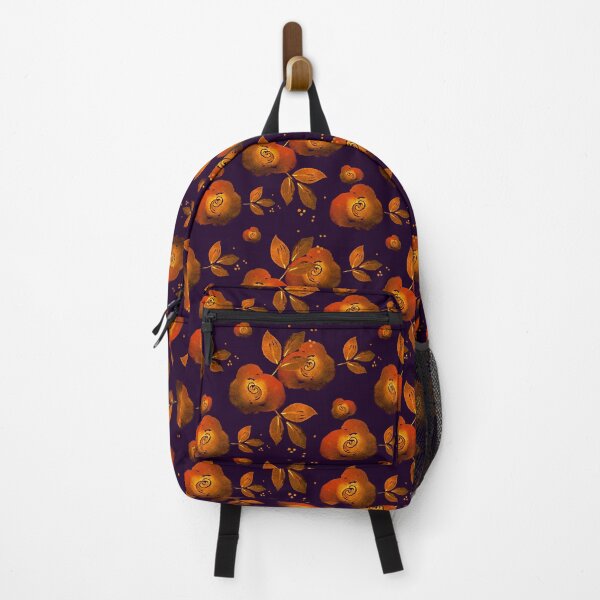 Item preview, Watercolor flower, Orange on dark purple background designed and sold by Alex Blud.
