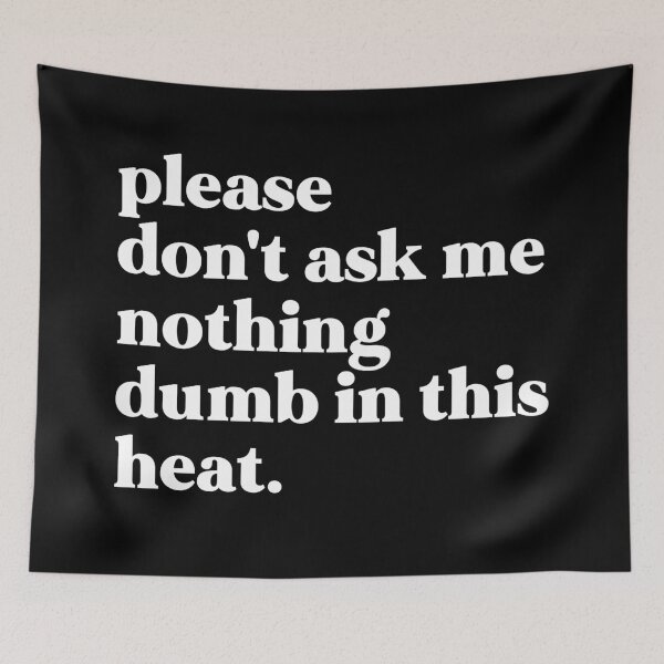 Item preview, Please don't ask me nothing dumb in this heat designed and sold by weirdly weird.