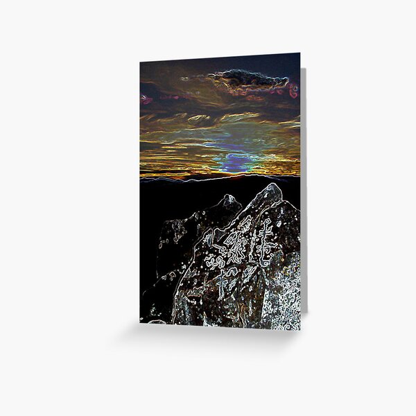 Rock Art Sunset Greeting Card