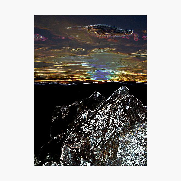 Rock Art Sunset Photographic Print