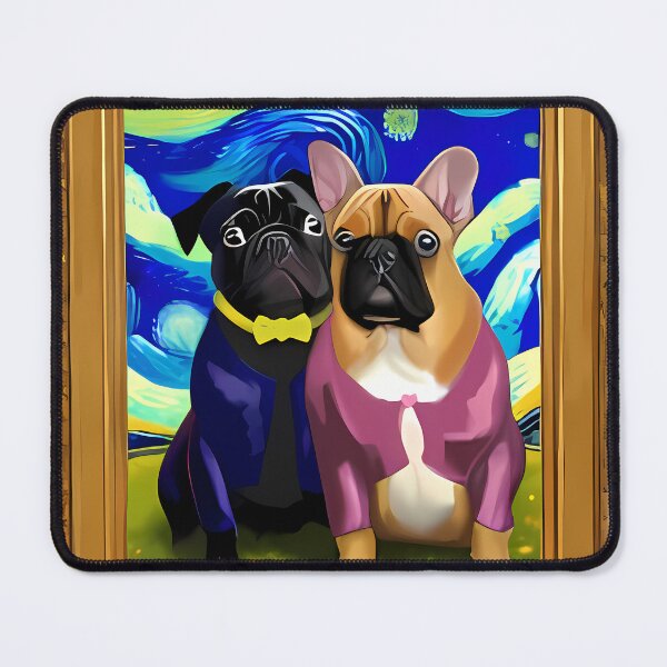 Item preview, PUG STARRY NIGHT BEAUTIFUL COUPLE designed and sold by wesdesignshop.