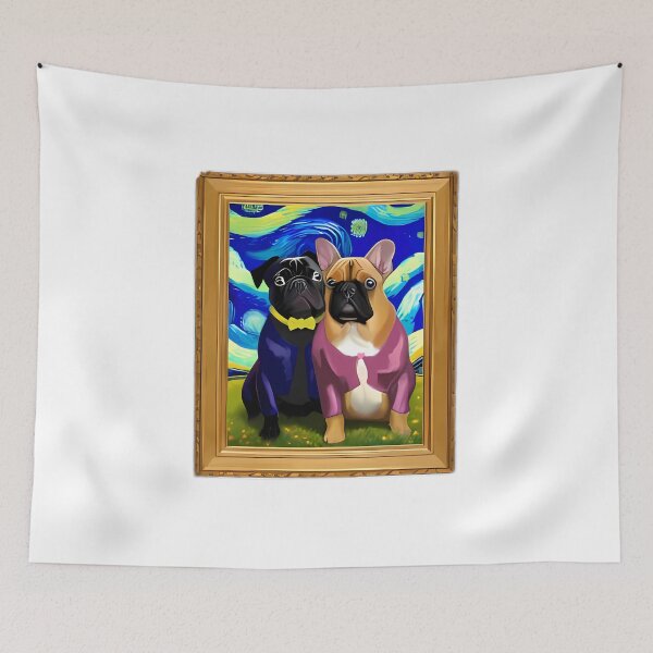Item preview, PUG STARRY NIGHT BEAUTIFUL COUPLE designed and sold by wesdesignshop.