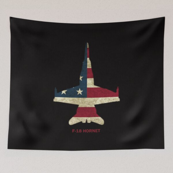 Artikelvorschau, F-18 HORNET USA Flaggensilhouette entworfen und verkauft von Warih.