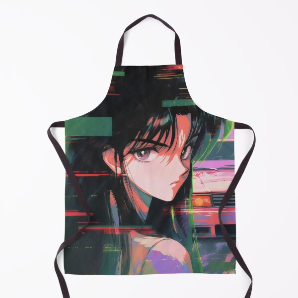 Item preview, 80s Anime Retro Girl Car Japanese Aesthetic Glitch Effect designed and sold by glasseskyodai.