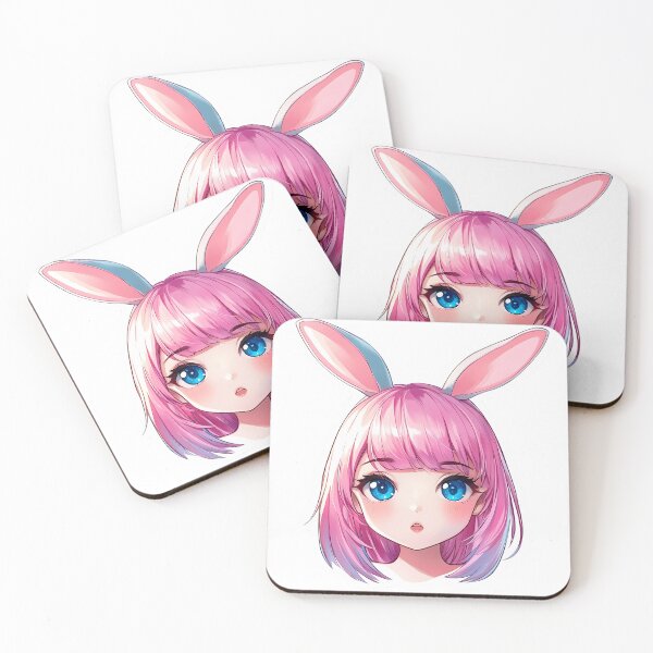 Item preview, Pink long ears cartoon designed and sold by Creet-Design.