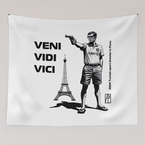 Item preview, 2024 - Turkish sport shooter in Paris - TURKEY - SPORT - 3 designed and sold by ArtProjectShop.