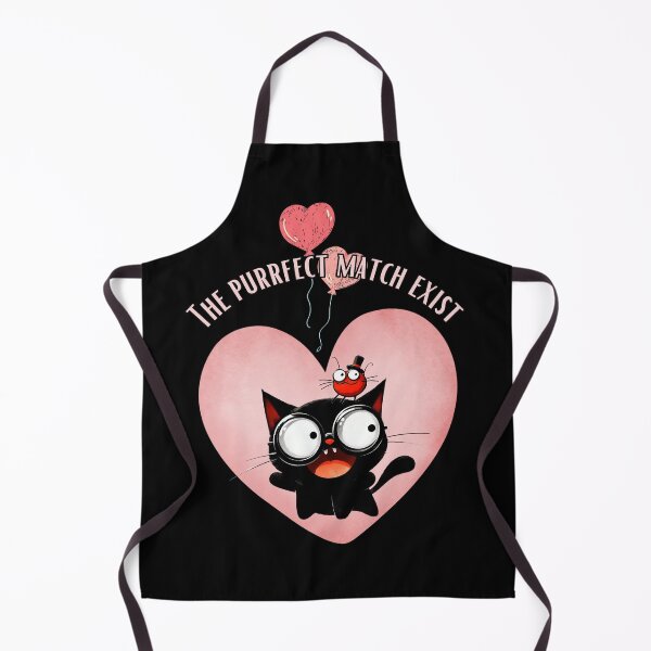Item preview, The purrfect match exist cute cat heart baloon designed and sold by MatysDesign.