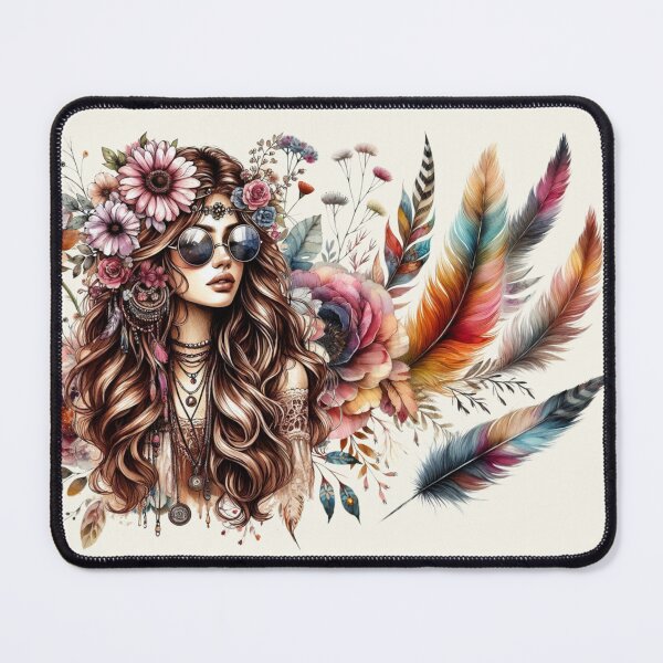 Item preview, Boho Chic: Floral & Feather Fusion designed and sold by Margival.