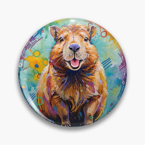 Item preview, Happy Capy - Capybara Art designed and sold by IzzettDigital.