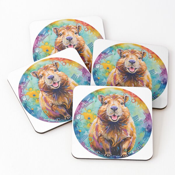 Item preview, Happy Capy - Capybara Art designed and sold by IzzettDigital.