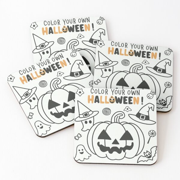 Item preview, Color your own Halloween - white Halloween colouring book   designed and sold by Sha1726.