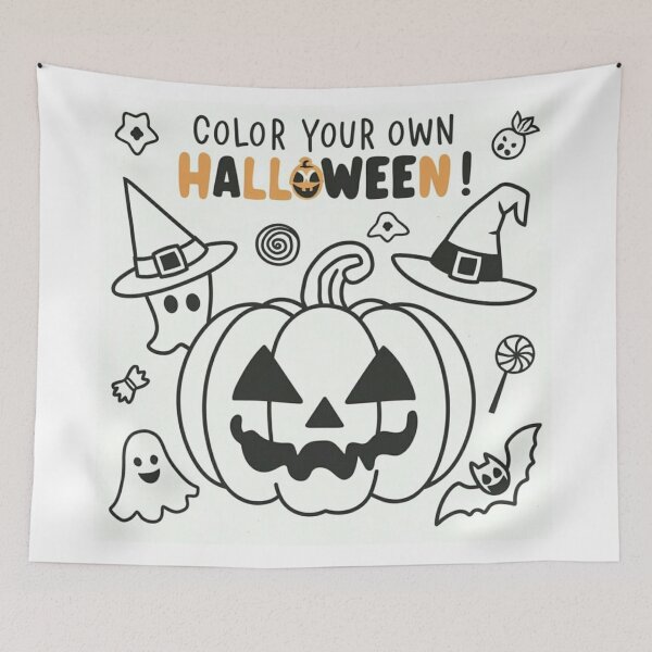 Item preview, Color your own Halloween - white Halloween colouring book   designed and sold by Sha1726.