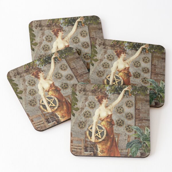 Item preview, Nine Pentacles Tarot Abundance Sacred Art designed and sold by SoulscapeStudio.