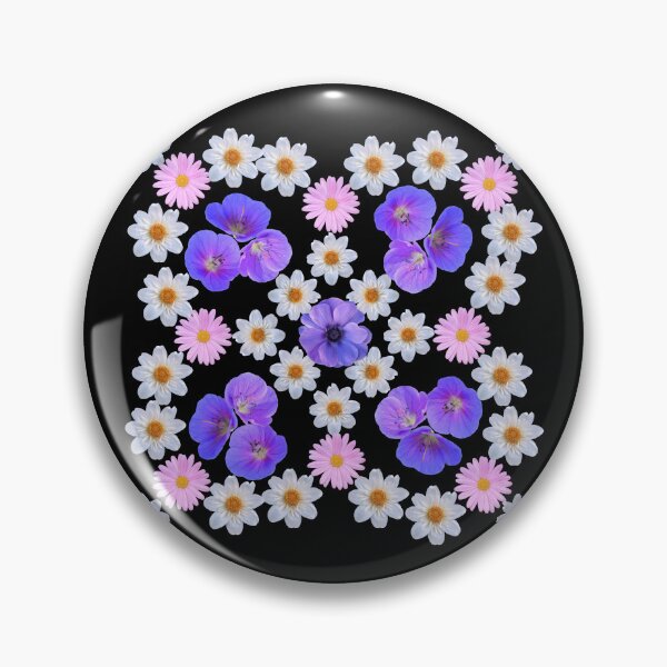 Item preview, Cranesbill Marguerite Daisies Dahlia Anemone Floral Mandala Shapes Mania designed and sold by Shapes-Mania.