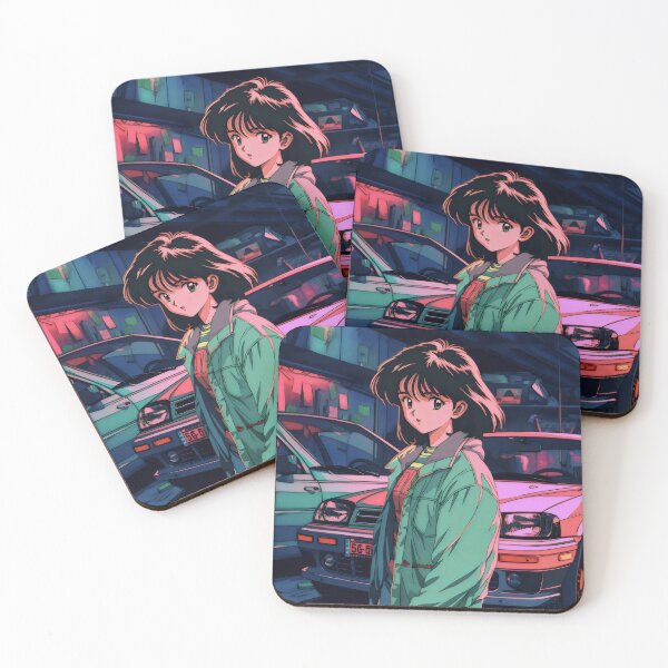 Item preview, 80s Anime Retro Girl Car Japanese Aesthetic Nostalgic Feel designed and sold by glasseskyodai.