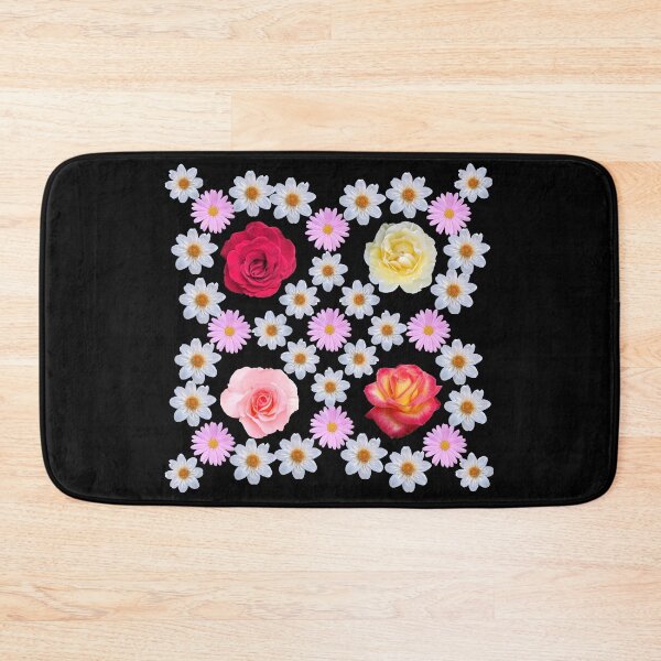 Item preview, Roses Marguerite Daisies Dahlia Red Pink White Yellow Floral Mandala Shapes Mania designed and sold by Shapes-Mania.