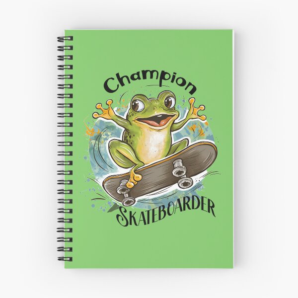 Artikelvorschau, Der Champion-Skateboarder-Frosch entworfen und verkauft von LetsPrintzNow.