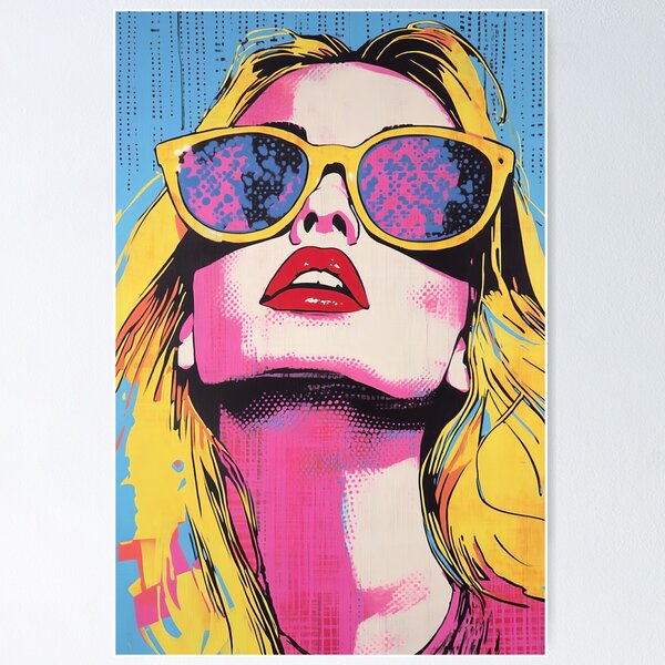 Item preview, Woman portrait in pop art style - strong woman, feminism, female empowerment designed and sold by NordicArtPrint.