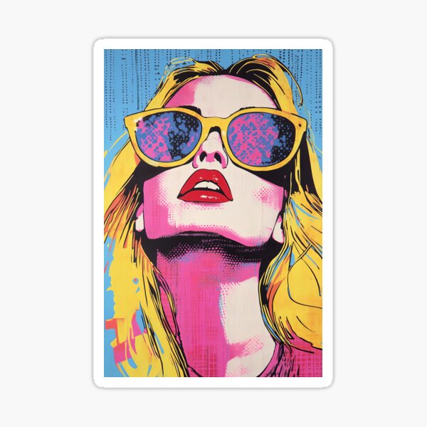 Item preview, Woman portrait in pop art style - strong woman, feminism, female empowerment designed and sold by NordicArtPrint.