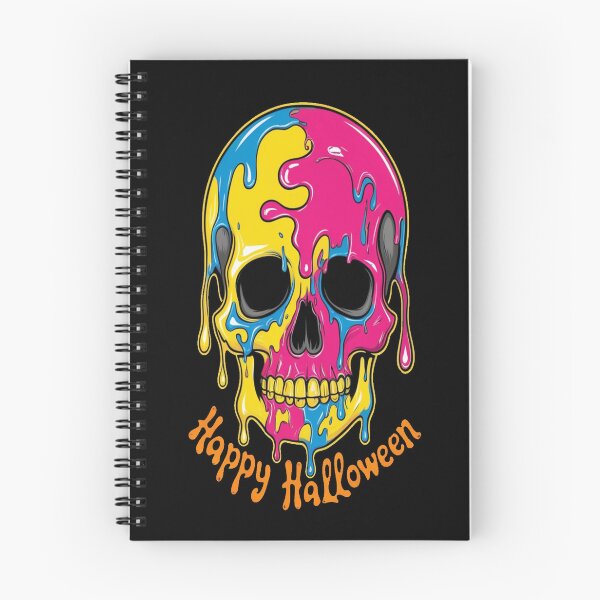 Item preview, Happy Halloween Psychedelic art and Vibrant Festive Skull designed and sold by BirdsnStuff.