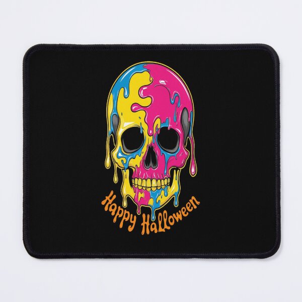 Item preview, Happy Halloween Psychedelic art and Vibrant Festive Skull designed and sold by BirdsnStuff.