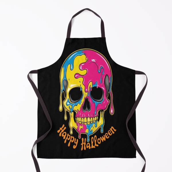 Item preview, Happy Halloween Psychedelic art and Vibrant Festive Skull designed and sold by BirdsnStuff.