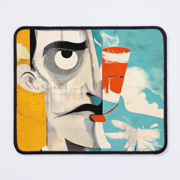 Item preview, Dada man with top hat, surrealism, dadaism designed and sold by NordicArtPrint.