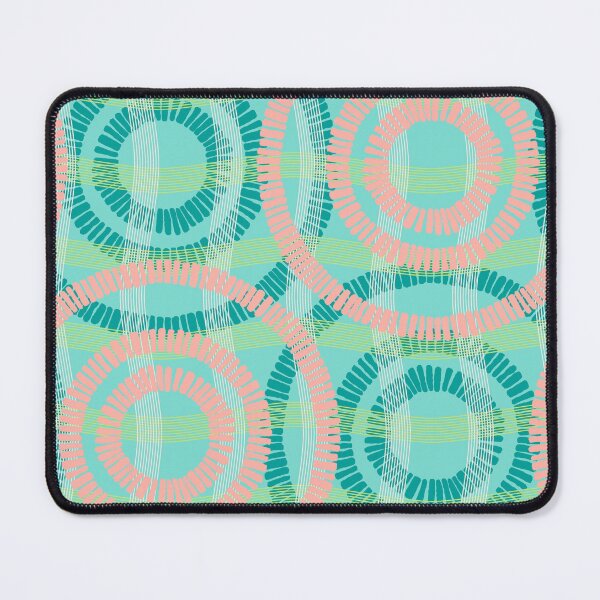 Item preview, Abstract Circles on Water, Turquoise-pink version designed and sold by Alex Blud.