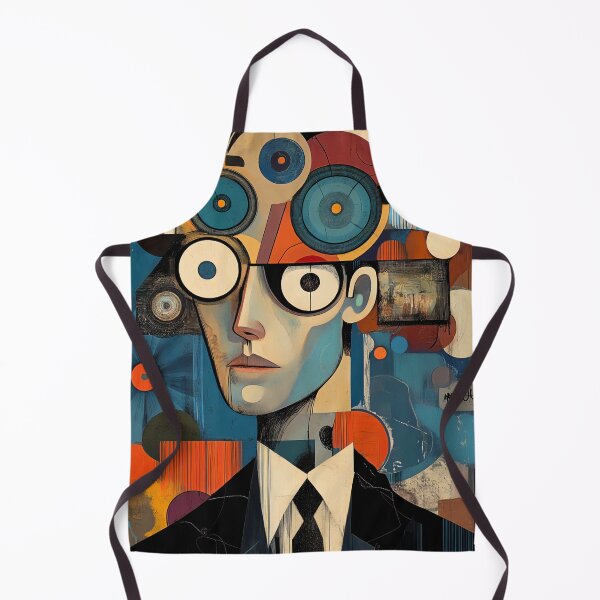 Item preview, Dadaist portrait man with big eyes designed and sold by NordicArtPrint.