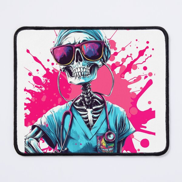 Item preview, Halloween A beautiful Skeleton nurse, Funny Nurse life - Pink Medical Halloween gift 02 designed and sold by vallass.