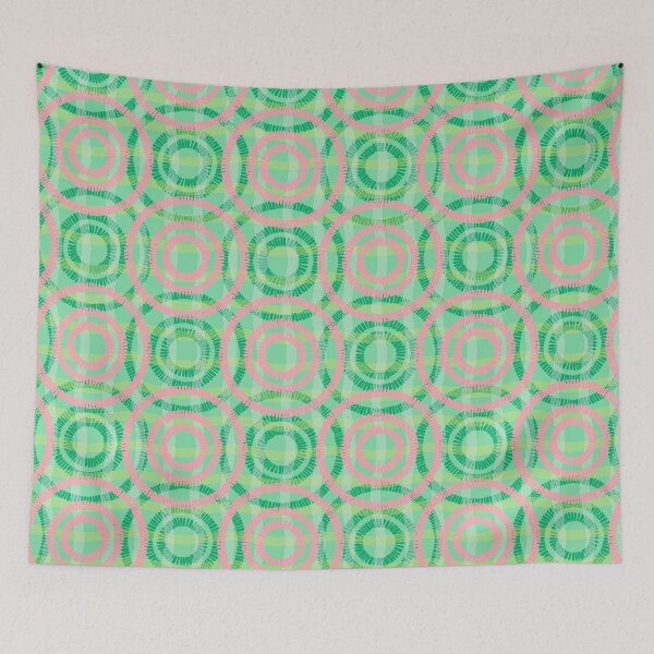 Item preview, Abstract Circles on Water, Green and pink version designed and sold by Alex  Blud.