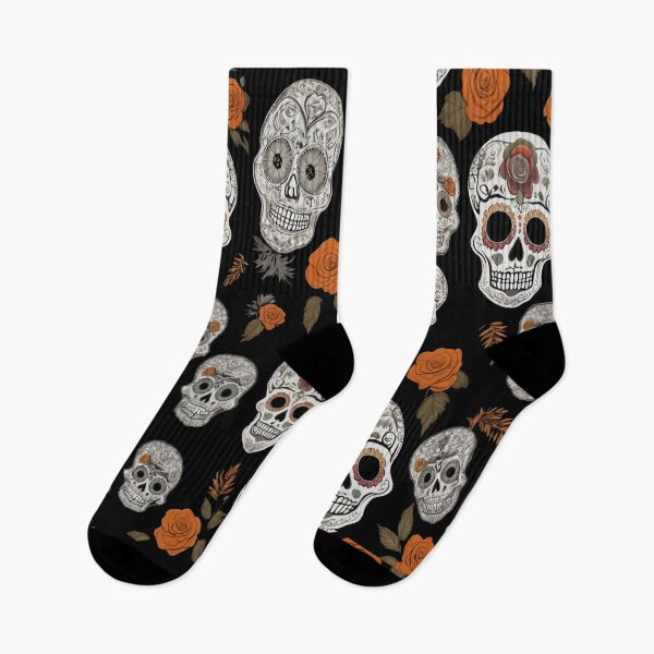 Item preview, Day of the Dead Sugar Skull Halloween Floral Pattern  designed and sold by BirdsnStuff.