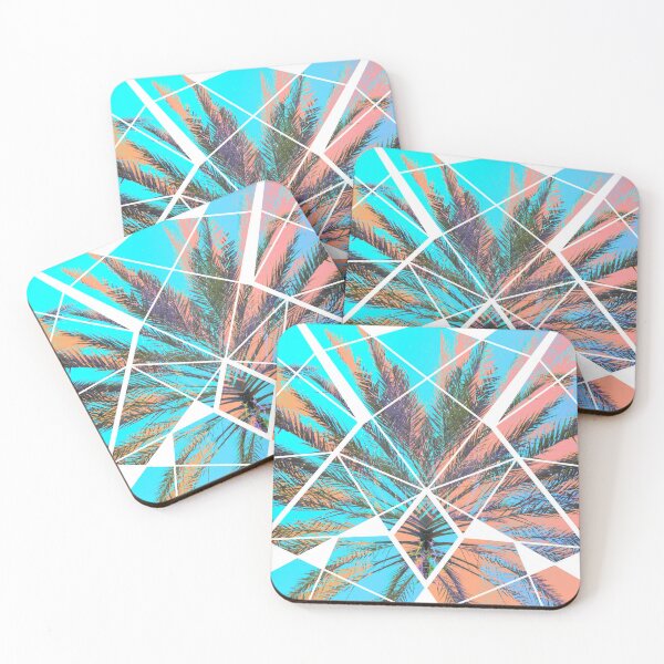 Item preview, Colorful geometric palm tree mirror designed and sold by MK-Marvin.