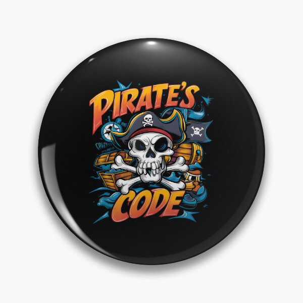 Aperçu de l'œuvre Crânes de pirates Jolly Roger - « Jolly Roger et le code des pirates légendaires » créée et vendue par stickercuffs.