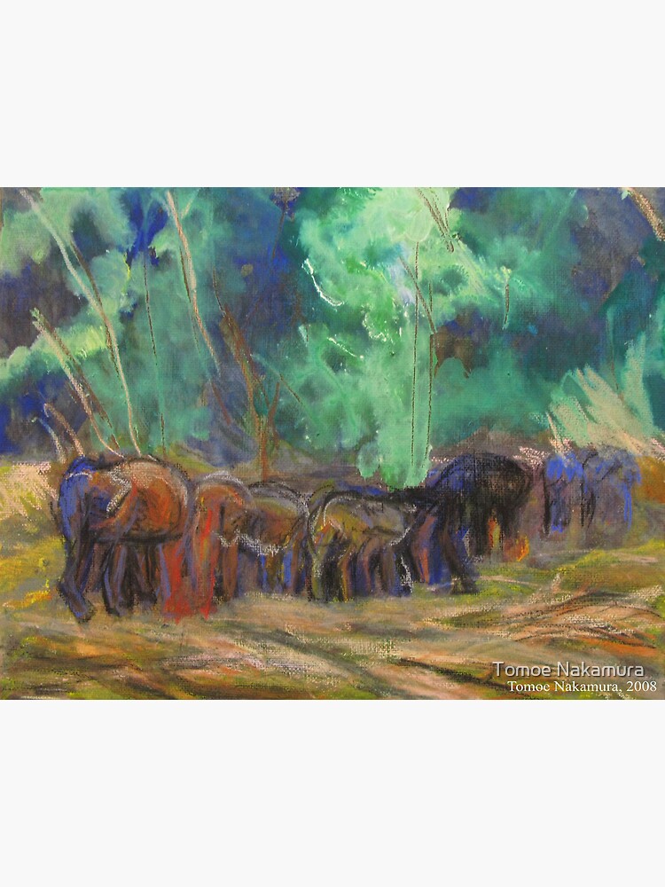 Thumbnail 3 of 3, Poster, Chan Mai Elephants designed and sold by tomoenk6.