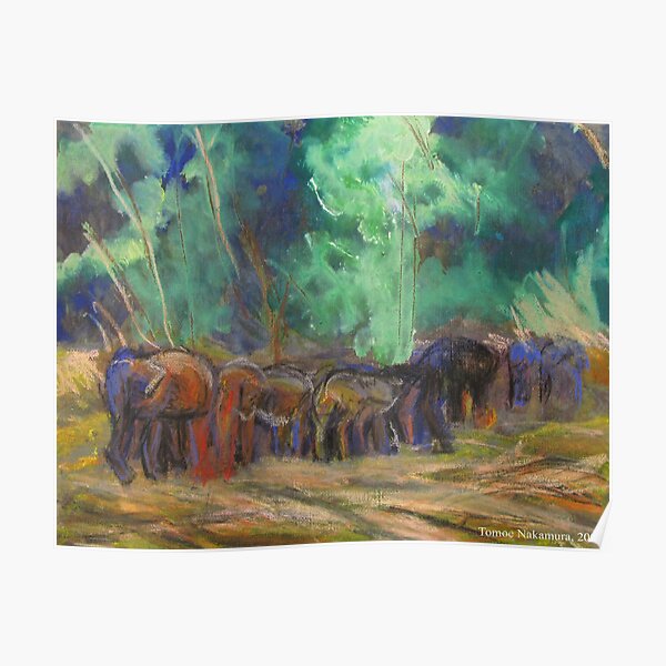 Chan Mai Elephants Poster