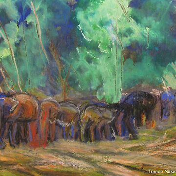 Artwork thumbnail, Chan Mai Elephants by Tomoe Nakamura