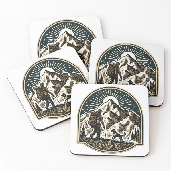 Item preview, Hiker, accompanied by a loyal dog designed and sold by VisualHut.